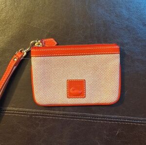 Dooney & Bourke Red and White Wristlet